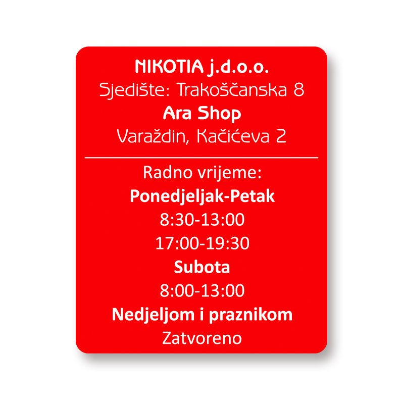 naljepnica a4 izradareklama opt